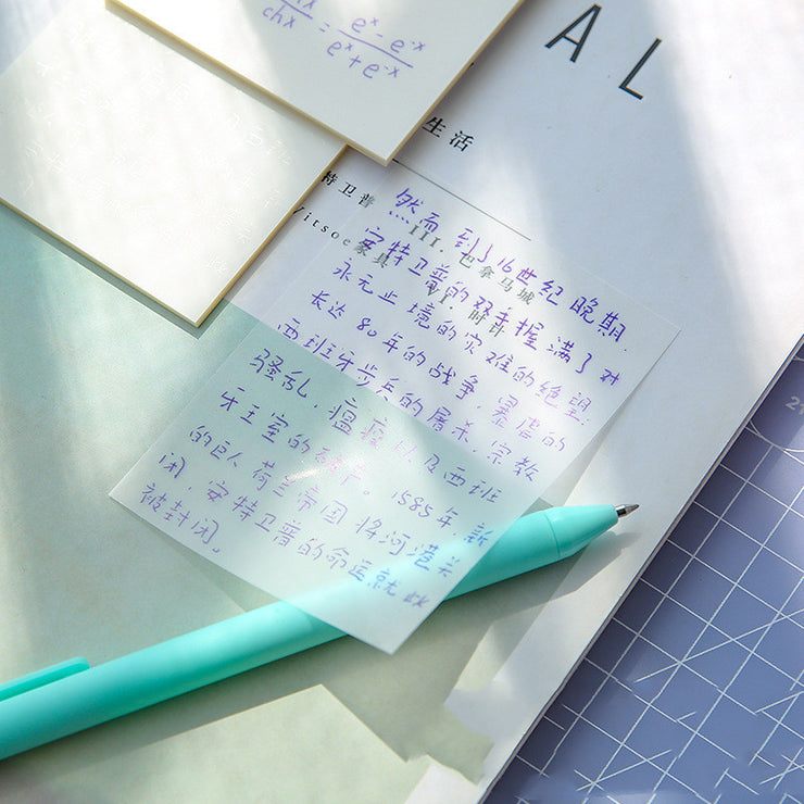 Notes autocollantes transparentes en PET Résistantes à l’eau