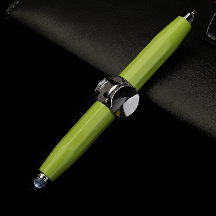 Stylo LED multifonction créatif stylo à bille gyroscopique anti-stress pour bureau & école