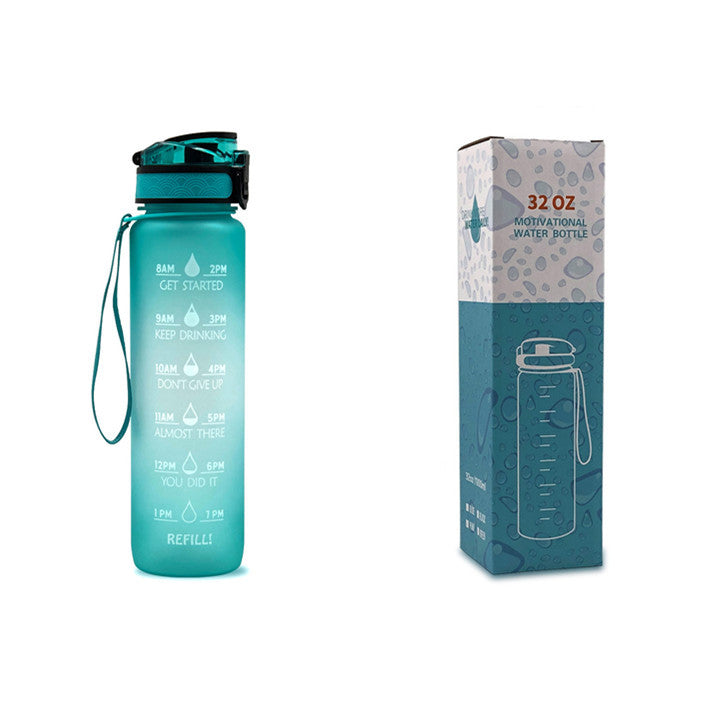 Gourde 1L Tritan avec Marqueur de Temps Bouteille de Sport Étanche