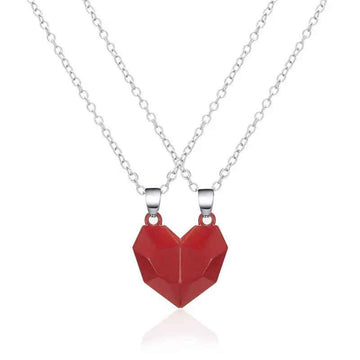 elegant women necklace heart zircon crystal pendant