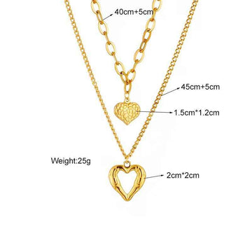 elegant titanium necklace women heart pendant jewelry