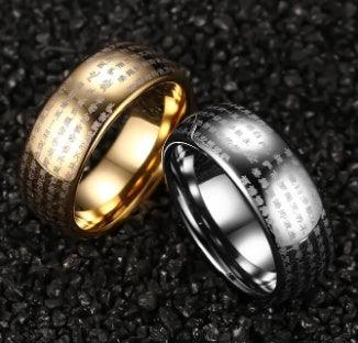 tungsten carbide ring 8mm gold silver dome band