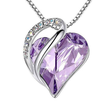 simple elegant necklace women geometric heart jewelry
