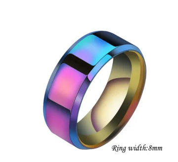 minimalist couple rings geometric stainless steel for him and her