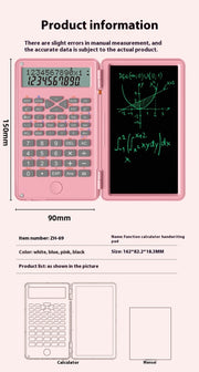 Nouvelle calculatrice scientifique portable avec tablette d’écriture Spéciale comptabilité et examens