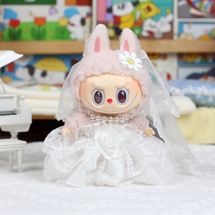 Pendentif en vinyle Robe de poupée, robe de mariage