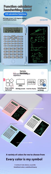 Nouvelle calculatrice scientifique portable avec tablette d’écriture Spéciale comptabilité et examens