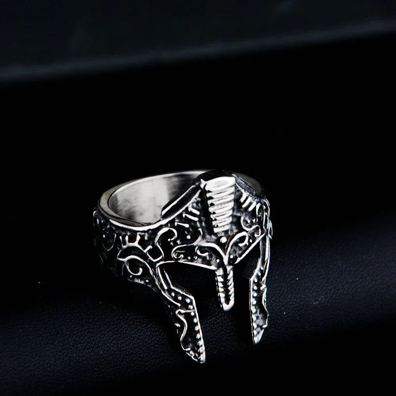 men warrior ring stainless steel bold statement jewelry