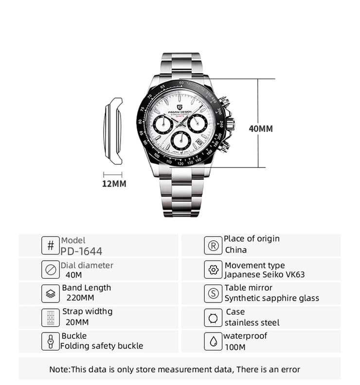 Montre Homme Quartz PAGANI DESIGN 2024 Chronographe Luxe