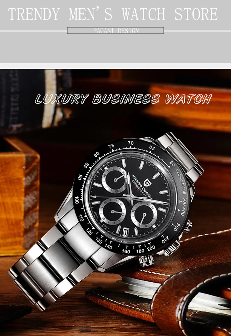Montre Homme Quartz PAGANI DESIGN 2024 Chronographe Luxe