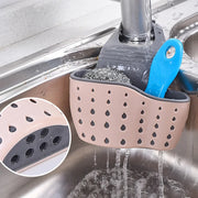 Kitchen Sink Holder Hanging Drain Basket Adjustable Soap Sponge Shelf Organizer Bathroom Faucet Holder Rack Kitchen Accessories.porte-évier de cuisine porte-évier suspendu Panier-étanchéité Organisateur d'éponge d'éponge Salle de bain porte-éponge.