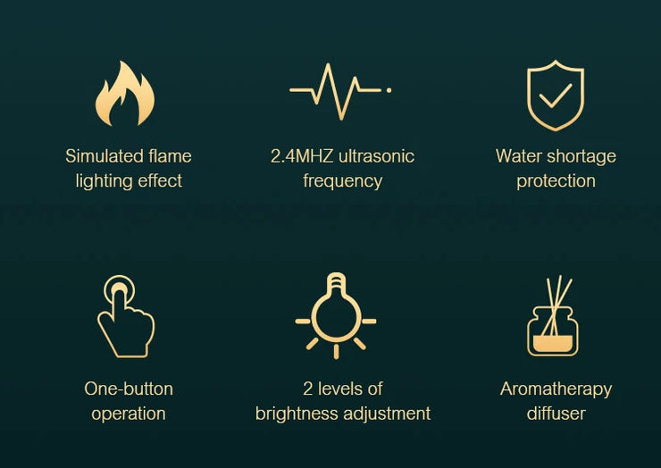 Kinscoter Aroma Diffuser Air Humidifier Ultrasonic Cool Mist Maker Fogger Led Essential Oil Flame Lamp Difusor.Kinscoter Aroma Diffuser Humidificateur d' air Ultrasonic Cool Mist Maker Fogger Fogger Lamp Lamp Difusor.
