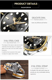 Montre Homme PAGANI DESIGN Automatique Luxe Saphir