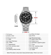 Montre Homme PAGANI DESIGN 2025 Quartz Chronographe Moonwatch