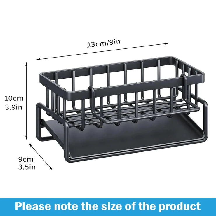Kitchen Sink Drain Rack Organizer Sponge Storage Faucet Holder Soap Drainer Dishcloth Towel Rack Kitchen Sink Organizer. Organisateur de rangement d'éponge .