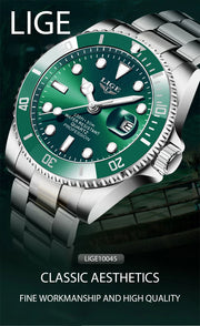 Montre Homme LIGE Luxe Étanche 30ATM Quartz