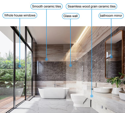 ABIR WD8 Robot Window Vacuum Cleaner,Dual Water Spray,Laser Sensor,Smart Home Glass Wall Wet Dry Cleaning ,APP&Remote Control.ABIR WD8 Robot Window Vacuum Cleaner, Dual Water Spray, Capteur laser, Nettoyage sec mural à sec en verre domestique intelligent,