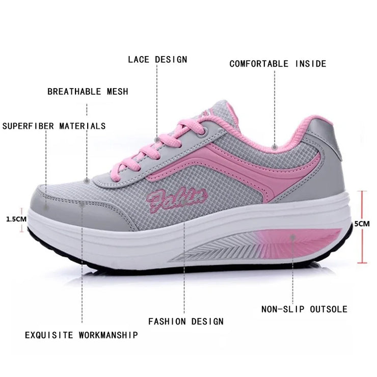 Baskets Femme Plateforme Mocassins Décontractés Grande Taille