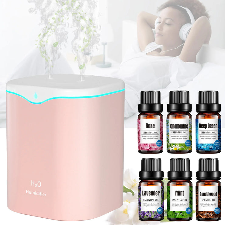 Humidificateur Portable 2L Double Jet LED Silencieux