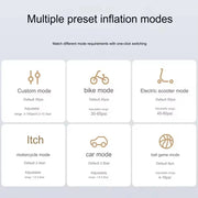 Xiaomi Mijia Portable Air Compressor 2 Pro Digital Tire Inflator Electric Air Pump With LED Lamp for Car Motorcycles Bicycles.Xiaomi Mijia Air Compressor 2 Pro Digital Tire Inflator Pompe à air électrique avec lampe LED pour motos