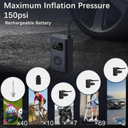 Xiaomi Mijia Portable Air Compressor 2/2D Digital Tire Inflator Electric Air Pump With LED Lamp for Car Motorcycles Bicycles. Xiaomi Mijia Portable Air Compressor 2/2D Digital Tire Inflator Pompe à air électrique avec lampe LED pour motos.
