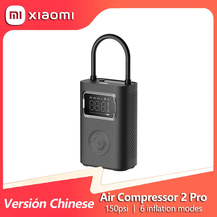 Xiaomi Mijia Portable Air Compressor 2 Pro Digital Tire Inflator Electric Air Pump With LED Lamp for Car Motorcycles Bicycles.Xiaomi Mijia Air Compressor 2 Pro Digital Tire Inflator Pompe à air électrique avec lampe LED pour motos