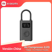 Xiaomi Mijia Portable Air Compressor 2/2D Digital Tire Inflator Electric Air Pump With LED Lamp for Car Motorcycles Bicycles. Xiaomi Mijia Portable Air Compressor 2/2D Digital Tire Inflator Pompe à air électrique avec lampe LED pour motos.