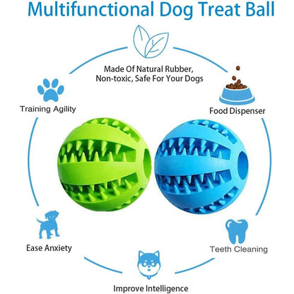 Balles en caoutchouc interactives Puppy Toys Pet Toys Pet Tooth Cleaning Ball Cats Pets Food Treat Feeder Silicon Balls Toy