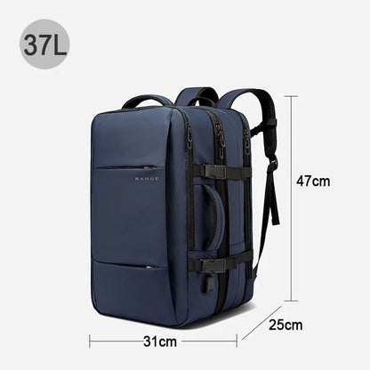 BANGE Travel Backpack Men Business Backpack School Expandable USB Bag Large Capacity 17.3 Laptop Waterproof Fashion Backpack.BANGE Travel Backpack Hommes Backpack School Sac USB Expansible Grande capacité 17,3 Laptop Waterproof Fashion Backpack.