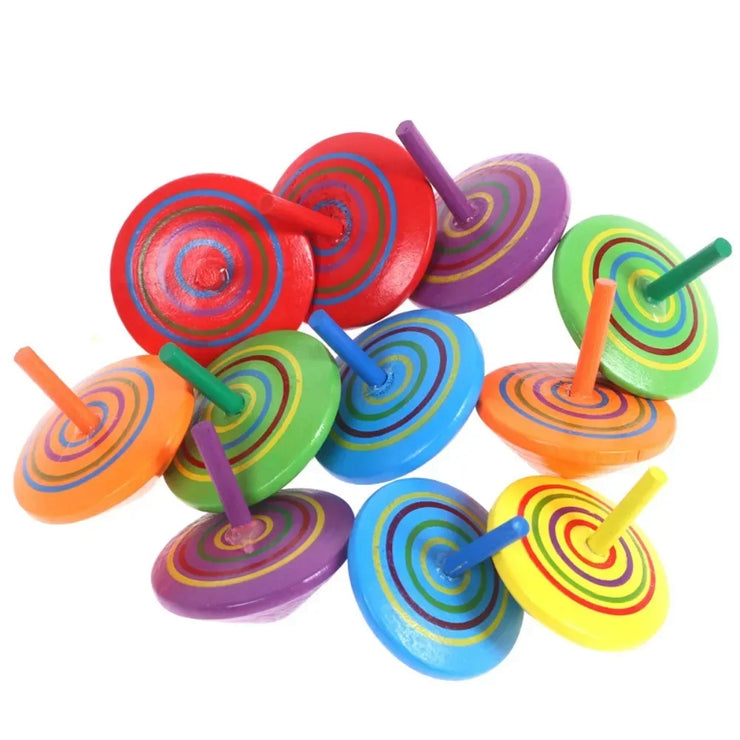 Toupies en Bois Amusantes Lot 10 à 30 Jouets Enfant
