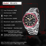 Pagani Design 2025 BB58 Montre Automatique NH35A, Étanche 100M