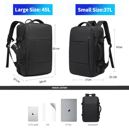 BANGE Travel Backpack Men Business Backpack School Expandable USB Bag Large Capacity 17.3 Laptop Waterproof Fashion Backpack.BANGE Travel Backpack Hommes Backpack School Sac USB Expansible Grande capacité 17,3 Laptop Waterproof Fashion Backpack.