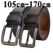 Plus Size 170 160 150 140 130cm Men High Quality Genuine Leather Belt Luxury Designer Belts Men Cowskin Fashion Strap Male Jeans