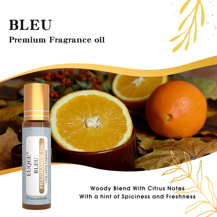 EUQEE 10ml Premium Men's Fragrance Oil For Car Diffuser Aromatherapy Vanilla Musk Leather Amber Romance Aroma Essential Oils.Huile de parfum pour hommes haut de gamme EUQEE 10ml pour l'aromathérapie de diffuseur de voiture Vanilla Musk Cuir Amber Romance