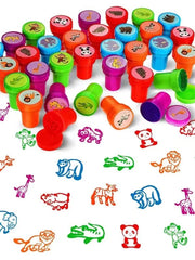 10pcs Assorted Stamps pour enfants Self-ink Stamps Enfants Stamps Smiley Face Sealbooking Diy Painting Photo Album Decor