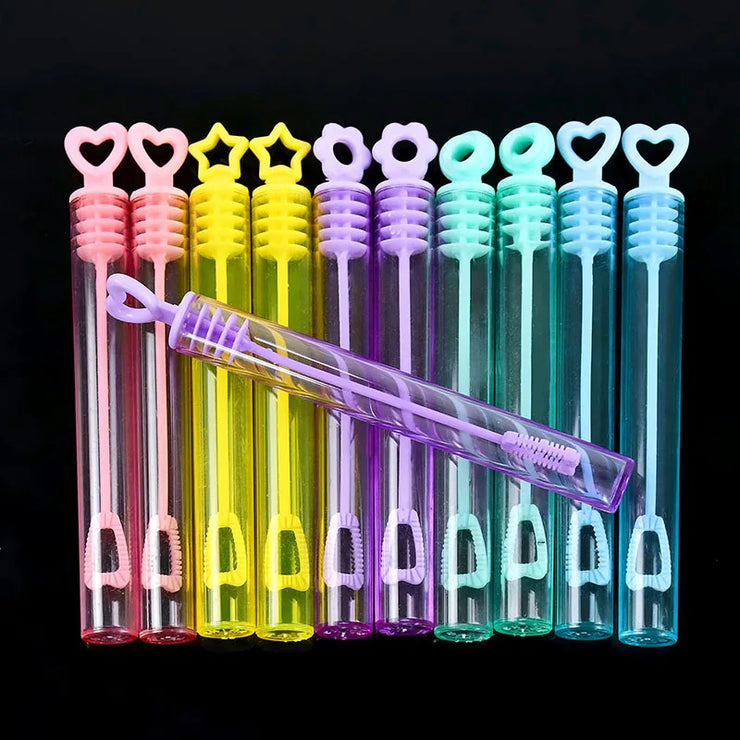 Bouteilles à Bulles Colorées avec Baguette Cœur Lot 10 à 50 pcs