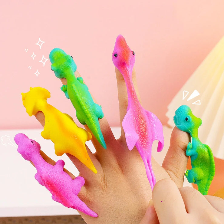 Lot 10 Dinosaures Catapulte à Doigt Jouets Amusants Enfant