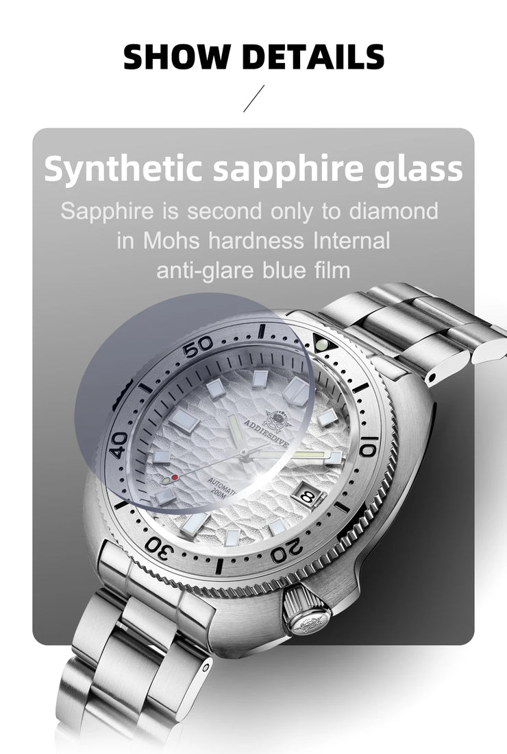 Montre Homme Automatique ADDIESDIVE NH35A Acier Inoxydable
