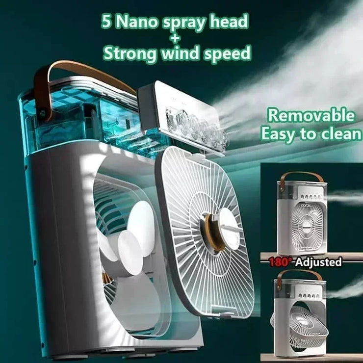 Climatiseur Mini 3en1 Ventilateur Rafraîchisseur Humidificateur LED