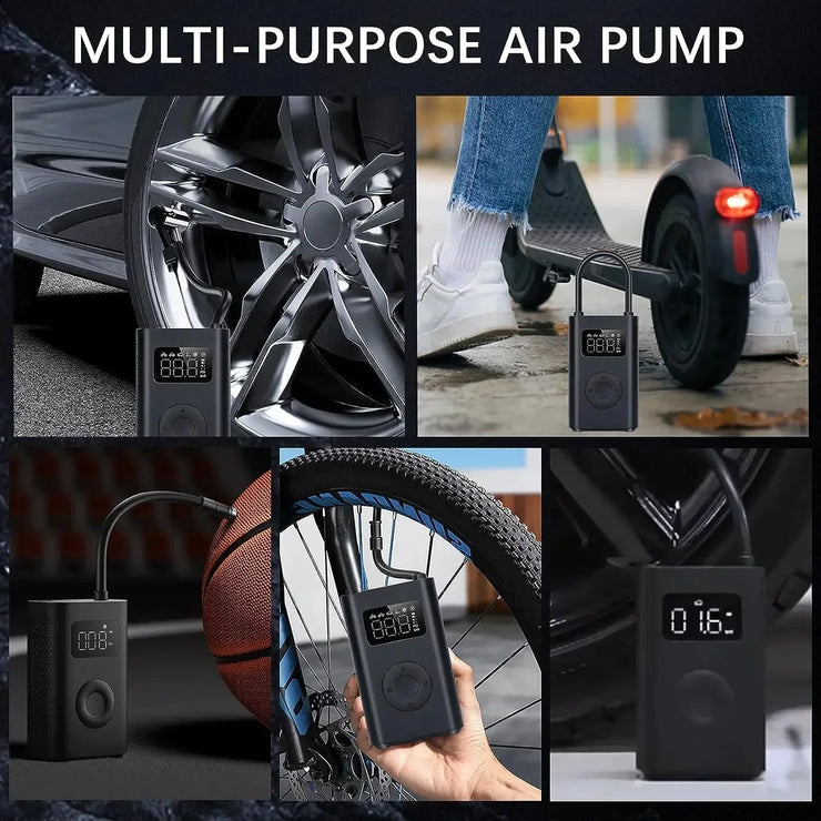 Xiaomi Mijia Portable Air Compressor 2/2D Digital Tire Inflator Electric Air Pump With LED Lamp for Car Motorcycles Bicycles. Xiaomi Mijia Portable Air Compressor 2/2D Digital Tire Inflator Pompe à air électrique avec lampe LED pour motos.