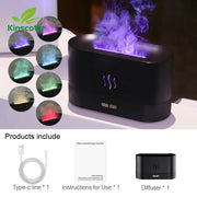 Kinscoter Aroma Diffuser Air Humidifier Ultrasonic Cool Mist Maker Fogger Led Essential Oil Flame Lamp Difusor.Kinscoter Aroma Diffuser Humidificateur d' air Ultrasonic Cool Mist Maker Fogger Fogger Lamp Lamp Difusor.