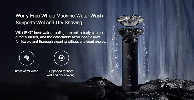 Xiaomi Mijia Men's Electric Shaver S301 Beard Trimmer Machine Shaving Portable Flex Razor IPX7 Washable Trimer Ceramic Blade.Xiaomi Mijia rasoir électrique pour hommes S301 Machine à tondeuse à rasage portable Flex Razor IPX7 Lame céramique lavable.