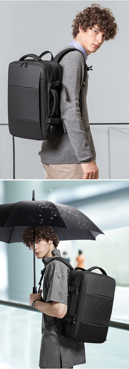 BANGE Travel Backpack Men Business Backpack School Expandable USB Bag Large Capacity 17.3 Laptop Waterproof Fashion Backpack.BANGE Travel Backpack Hommes Backpack School Sac USB Expansible Grande capacité 17,3 Laptop Waterproof Fashion Backpack.