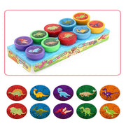 10pcs Assorted Stamps pour enfants Self-ink Stamps Enfants Stamps Smiley Face Sealbooking Diy Painting Photo Album Decor