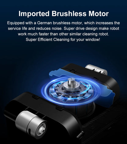 ABIR WD8 Robot Window Vacuum Cleaner,Dual Water Spray,Laser Sensor,Smart Home Glass Wall Wet Dry Cleaning ,APP&Remote Control.ABIR WD8 Robot Window Vacuum Cleaner, Dual Water Spray, Capteur laser, Nettoyage sec mural à sec en verre domestique intelligent,