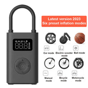 Xiaomi Mijia Portable Electric Air Compressor 2/2D, Air Pump 2, Smart Digital Tire Pressure Detection Inflator For Car, Bicycle.Xiaomi Mijia Compresseur d'air électrique portable 2/2D, pompe à air 2, gonfleur numérique intelligent de détection de pression