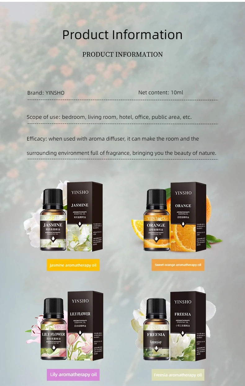 17 Flavors 10ml Essential Oils For Aroma Diffuser AirHumidifier Home Water-soluble Lavender Rose Eucalyptus  White Peach Oolong  17 Saveurs 10ml Huiles essentielles pour diffuseur d'arôme AirHumidifier Home Lavande soluble Rose Eucalyptus White Peach Oolo
