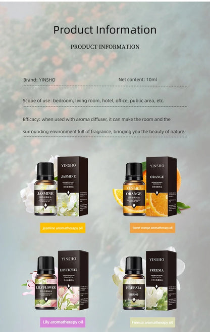 17 Flavors 10ml Essential Oils For Aroma Diffuser AirHumidifier Home Water-soluble Lavender Rose Eucalyptus  White Peach Oolong  17 Saveurs 10ml Huiles essentielles pour diffuseur d'arôme AirHumidifier Home Lavande soluble Rose Eucalyptus White Peach Oolo