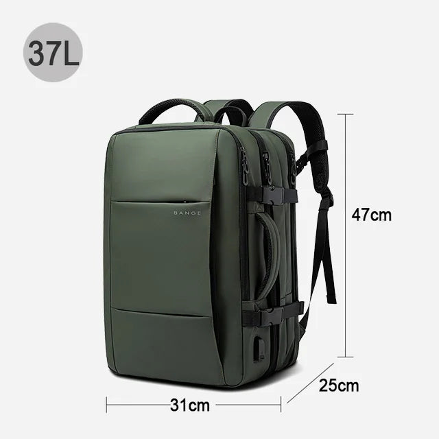 BANGE Travel Backpack Men Business Backpack School Expandable USB Bag Large Capacity 17.3 Laptop Waterproof Fashion Backpack.BANGE Travel Backpack Hommes Backpack School Sac USB Expansible Grande capacité 17,3 Laptop Waterproof Fashion Backpack.