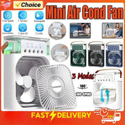 3 In 1 Fan AIr Conditioner Household Small Air Cooler LED Night Light Portable Humidifier Air Adjustment Fan Office Home Fan New